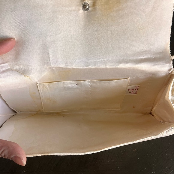 Ivory Beaded Bridal Clutch with Envelope Flap - Picture 3 of 3